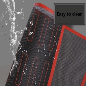 Plansa din silicon pentru copt eclere, awwaline, negru/rosu, 40 x 30 cm, ideala si pentru fursecuri, rulouri, prajituri - Img 5