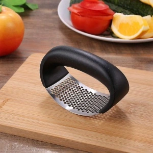 Presa usturoi manuala, awwaline®, neagra, curbata, inox, usor de curatat - Img 5