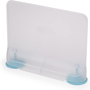 Separator pentru frigider, awwaline, Plastic, 15.5 x 5.5 x 20.5 cm, Transparent/ Albastru - Img 3