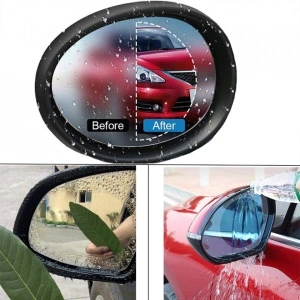 Set 2 folii protectie universale, anti apa si aburire, transparente pentru oglinzi auto - Img 4