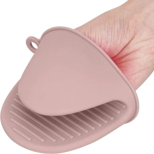 Set 2 manusi protectie pentru cuptor din silicon, awwaline, roz, 10 x 8 cm - Img 2