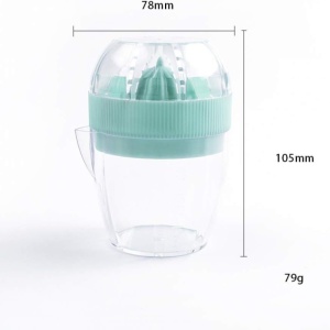 Storcator citrice manual cu recipient, awwaline, verde, plastic, filtru pentru pulpa, usor de curatat, portabil, 150 ml - Img 7