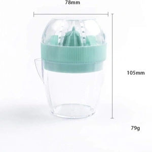 Storcator citrice manual cu recipient, awwaline, verde, plastic, filtru pentru pulpa, usor de curatat, portabil, 150 ml - Img 7