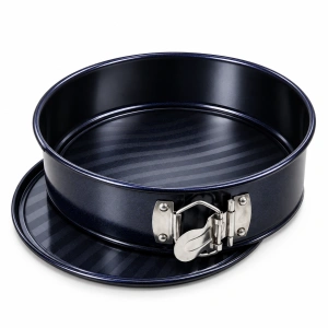 Tava copt cu fund detasabil, awwaline, rotunda, otel carbon, negru metalizat, 20 x 6.5 cm, non stick, usor de curat