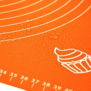 Covoras din silicon alimentar, 65 x 45 cm, awwaline®, PORTOCALIU, rezistent la temperaturi ridicate, ideal pentru framantat aluat - Img 5