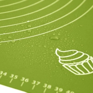 Covoras din silicon alimentar, 65 x 45 cm, awwaline®, VERDE, rezistent la temperaturi ridicate, ideal pentru framantat aluat - Img 2