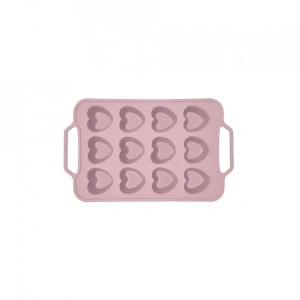 Forma copt 12 prajituri inima, awwaline®, roz, silicon, manere intarite, ideala pentru briose