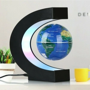 Glob pamantesc magnetic plutitor cu iluminare LED, awwaline®, albastru - Img 4
