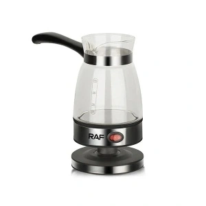 Ibric electric pentru cafea, RAF, alb/negru, putere 650W, capacitate 500ml, recipient sticla borosilicata, BPA Free, indicator luminos, ideala pentru cafea turceasca si greceasca - Img 4