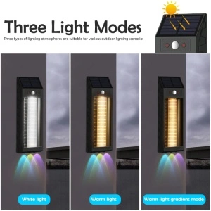 Lampa Solara cu Senzor de Miscare, awwaline, neagra, 18W, 1200 LM, prindere cu agatatoare sau pe perete, baterie 1200 mAh, 3 moduri de iluminare - Img 2