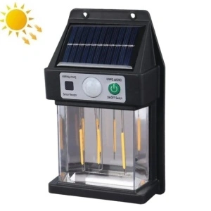 Lampa Solara de Perete cu senzor miscare, awwaline, neagra, 3W, 600 LM, 16 x 10 cm - Img 2