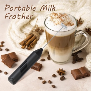Mixer spuma de lapte, awwaline, negru, ideal pentru cappuccino, caffe latte, ciocolata calda - Img 8