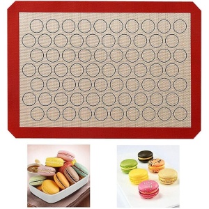 Plansa din silicon pentru macarons, awwaline, negru/rosu, 42 x 29,5 cm - Img 6