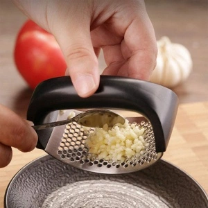 Presa usturoi manuala, awwaline®, neagra, curbata, inox, usor de curatat - Img 6