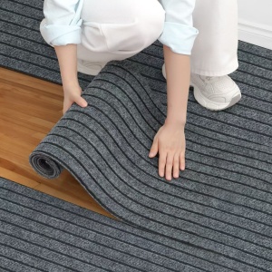 Rola mocheta autoadeziva, awwaline, gri, absorbanta si confortabila, 40 x 300 cm, absoarbe socurile si zgomotul - Img 5