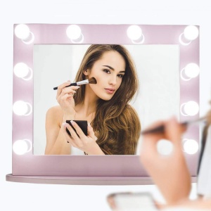Set 10 becuri LED oglinda make-up, awwaline, intensitate reglabila, stil Hollywood, 3 moduri de iluminare, alimentare USB - Img 1