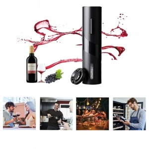 Set tirbuson electric si accesoriu taiere sigiliu, awwaline, negru - Img 6