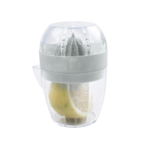 Storcator citrice manual cu recipient, awwaline, gri, plastic, filtru pentru pulpa, usor de curatat, portabil, 150 ml