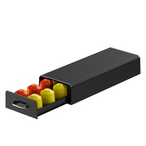 Suport 16 capsule cafea, awwalina, negru, 31 x 12 x 6 cm, compatibil Nespresso, Lavazza, Tchibo Cafissimo - Img 2