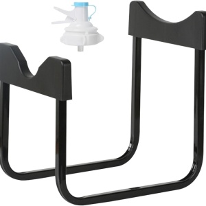 Suport pentru bidon apa cu dozator, negru, portabil, ideal pentru bucatarie, birou, camping - Img 2
