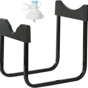 Suport pentru bidon apa cu dozator, negru, portabil, ideal pentru bucatarie, birou, camping - Img 2