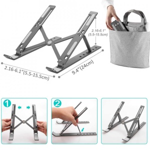 Suport reglabil pentru laptop, Macbook, iPad sau tableta, awwaline®, 7 "-15,6", Aluminiu - Img 7