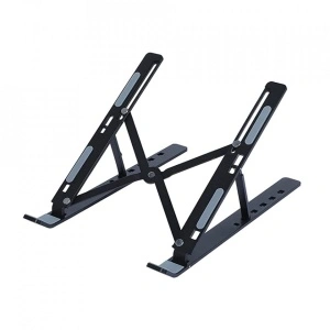 Suport reglabil pentru laptop, Macbook, iPad sau tableta, awwaline®, 7 "-15,6", Aluminiu, Negru