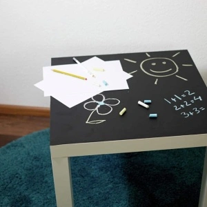 Tabla scolara sub forma de autocolant pentru scris cu creta, awwaline, neagra, 5 crete, 45 x 200 cm - Img 4