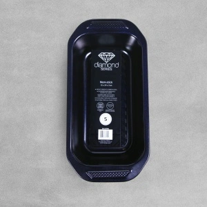Tava copt pentru cozonac, chec si paine, awwaline, otel carbon, negru metalizat, 29 x 15 x 7 cm, non stick, usor de curatat - Img 2