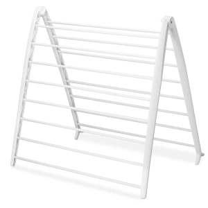Uscator de rufe pliabil pentru spatii mici, awwaline, alb, 16 suporturi din otel, 135 x 68 cm