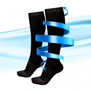 Ciorapi compresivi, anti-oboseala, unisex, marime universala, negru - Img 3