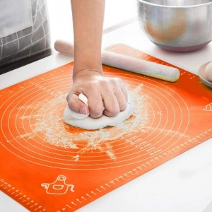 Covoras din silicon alimentar, 65 x 45 cm, awwaline®, PORTOCALIU, rezistent la temperaturi ridicate, ideal pentru framantat aluat - Img 6