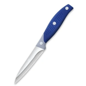 Cutit de bucatarie otel inoxidabil, awwaline, lama 11 cm, Universal, Albastru, Maner Antialunecare - Img 5