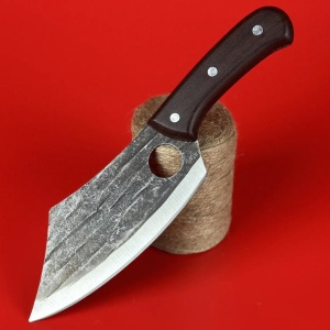 Cutit universal de bucatarie otel inoxidabil, awwaline, 27 x 6.5 cm, lama 16 cm, Maro, Antiaderent, ideal pentru Feliat, Tocat, Dezosat, Filetat, Decojit - Img 3
