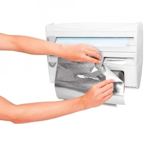 Dispenser de bucatarie 4 in 1, awwaline, pentru folie alimentara, rola de hartie, folie de aluminiu si alte accesorii - Img 6
