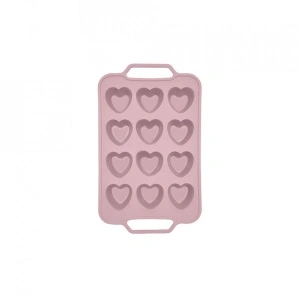 Forma copt 12 prajituri inima, awwaline®, roz, silicon, manere intarite, ideala pentru briose - Img 2
