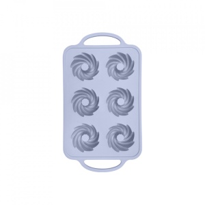 Forma copt 6 prajituri, awwaline®, gri, silicon, manere intarite, ideala pentru briose - Img 3
