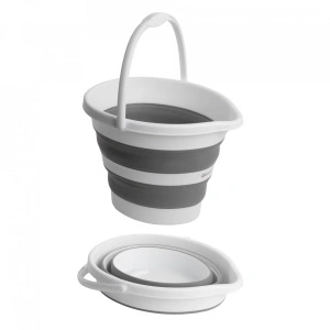 Galeata pliabila din plastic, awwaline, alb/gri