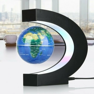 Glob pamantesc magnetic plutitor cu iluminare LED, awwaline®, albastru - Img 5