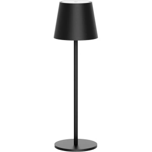Lampa de masa wireless, awwaline, neagra, metalica, cu touch, 36 x 11.6 cm, reincarcabila USB-C, 3 moduri de ilumiare, 2W