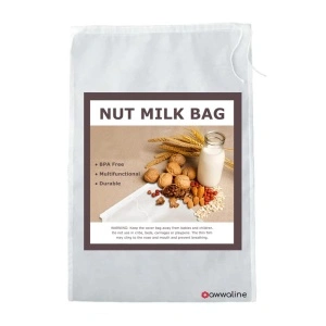 Punga de strecurare lapte vegan din migdale si nuci, awwaline, Nylon, Reutilizabila, 30x45 cm - Img 2