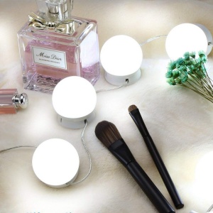 Set 10 becuri LED oglinda make-up, awwaline, intensitate reglabila, stil Hollywood, 3 moduri de iluminare, alimentare USB - Img 6