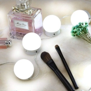 Set 10 becuri LED oglinda make-up, awwaline, intensitate reglabila, stil Hollywood, 3 moduri de iluminare, alimentare USB - Img 6