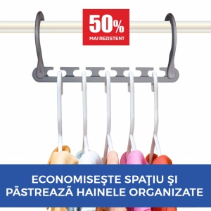 Set 10 suporturi organizatoare pentru umerase, Wonder Hanger MAX - Img 4