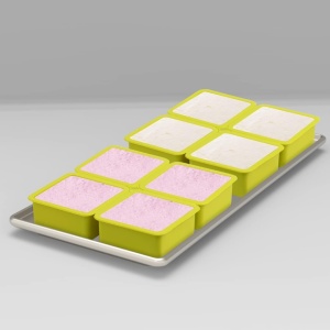 Set 4 forme silicon, awwaline, patrate, galben, ideale pentru briose, prajituri, oua, proiecte DIY, ceara, lumanari, sapun, rezistente la temperaturi -40 pana la 250 grade - Img 5