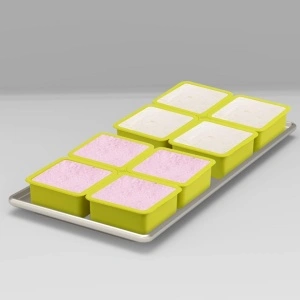 Set 4 forme silicon, awwaline, patrate, galben, ideale pentru briose, prajituri, oua, proiecte DIY, ceara, lumanari, sapun, rezistente la temperaturi -40 pana la 250 grade - Img 5
