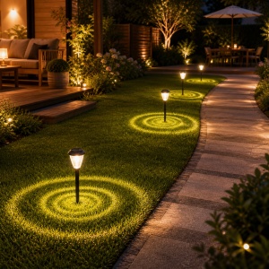 Set 6 Lampi Solare de gradina, awwaline, negru, Senzor de lumina, IP65 impermeabil, lumina LED calda, 3000K, ideale pentru curte, alee - Img 2