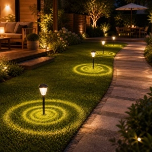 Set 6 Lampi Solare de gradina, awwaline, negru, Senzor de lumina, IP65 impermeabil, lumina LED calda, 3000K, ideale pentru curte, alee - Img 2
