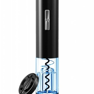 Set tirbuson electric USB si accesoriu taiere sigiliu, awwaline, negru