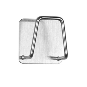 Suport autoadeziv multifunctional pentru bucatarie, awwaline, gri, ideal pentru burete de vase, capace, tocatoare, 5 x 5 cm - Img 1